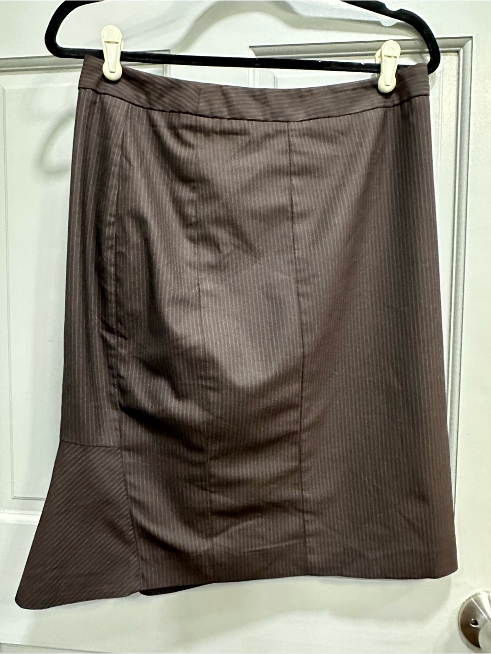 Limited Brown Pinstripe A-Line Women's Skirt